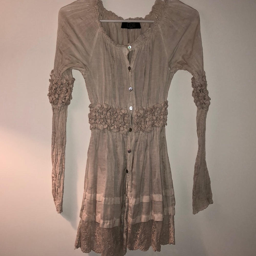 lace and crochet cover up, dress or tunic